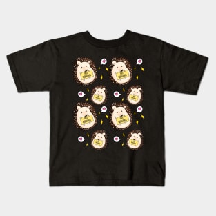 Free Hedgehugs Pattern Kids T-Shirt
